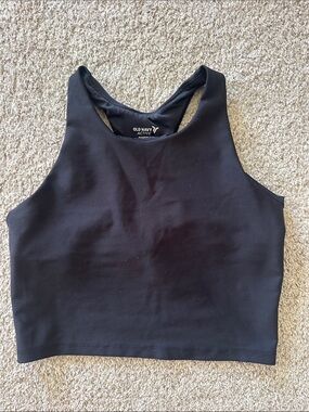 Old Navy Black High-Neck Crop Tank Top